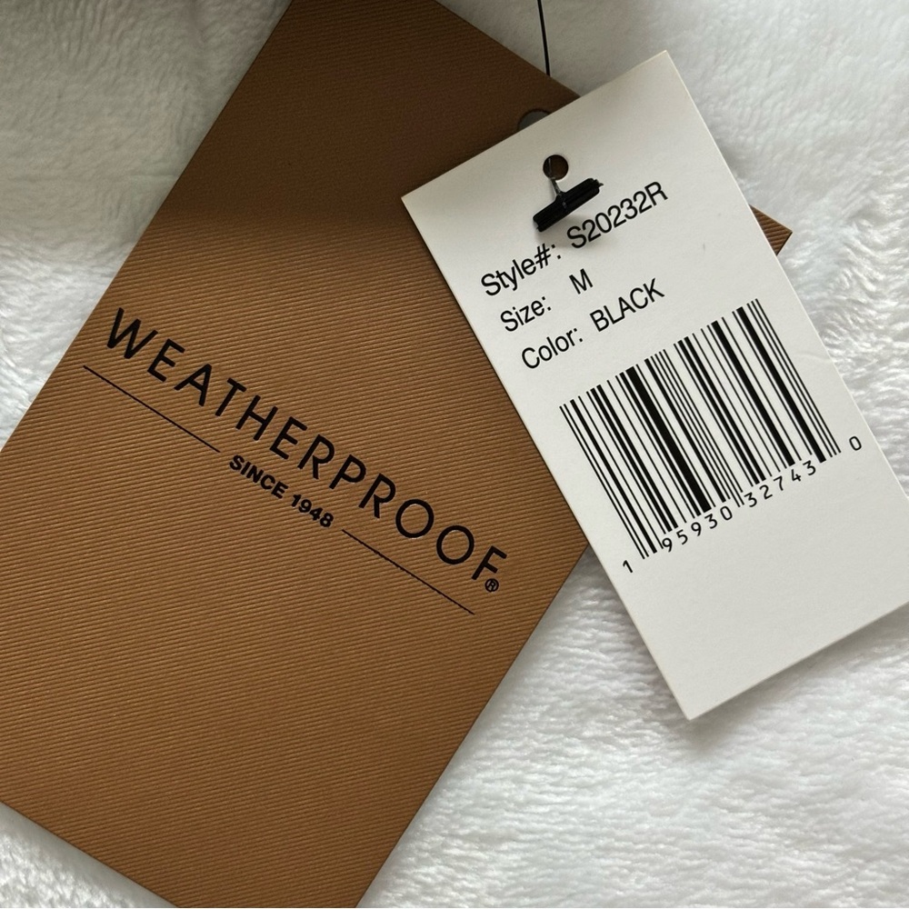 WEATHERPROOF Black Quilted Jacket with Side Stretch Panels--M - Picture 11 of 16